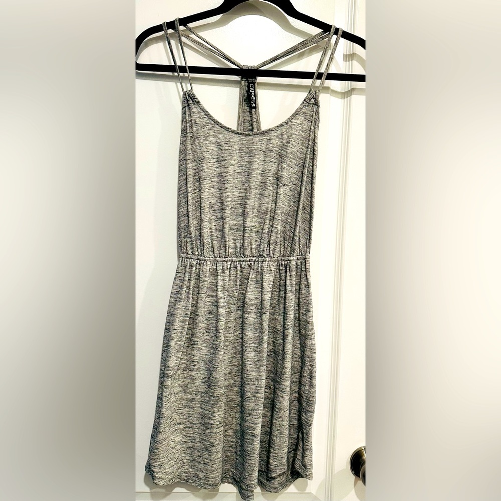 Express Casual Grey Razor Back Summer Dress